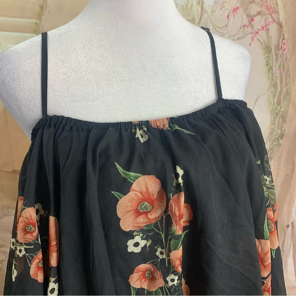NEW Carolina K Off Shoulder Floral Tank Blouse